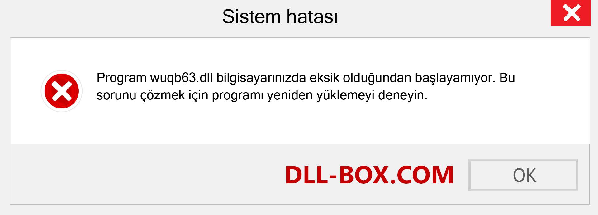 wuqb63.dll dosyası eksik mi? Windows 7, 8, 10 için İndirin - Windows'ta wuqb63 dll Eksik Hatasını Düzeltin, fotoğraflar, resimler